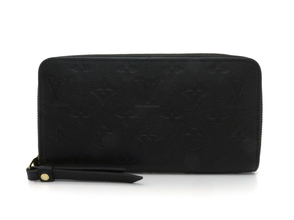 LOUIS VUITTON Zippy Wallet Empreinte Noir Black